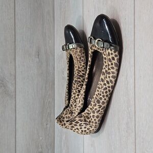 AGL Attilio Giusti Leombruni Leather Loafer Ballet Flats shoes sz 38.5